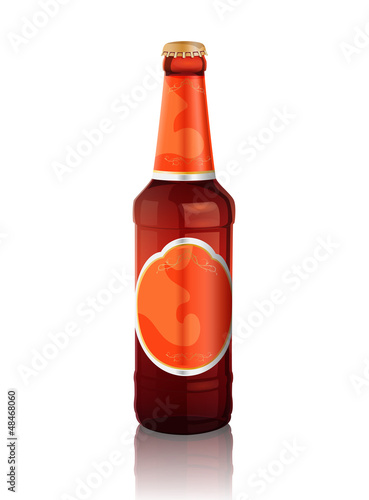 Realistic beer bottle
