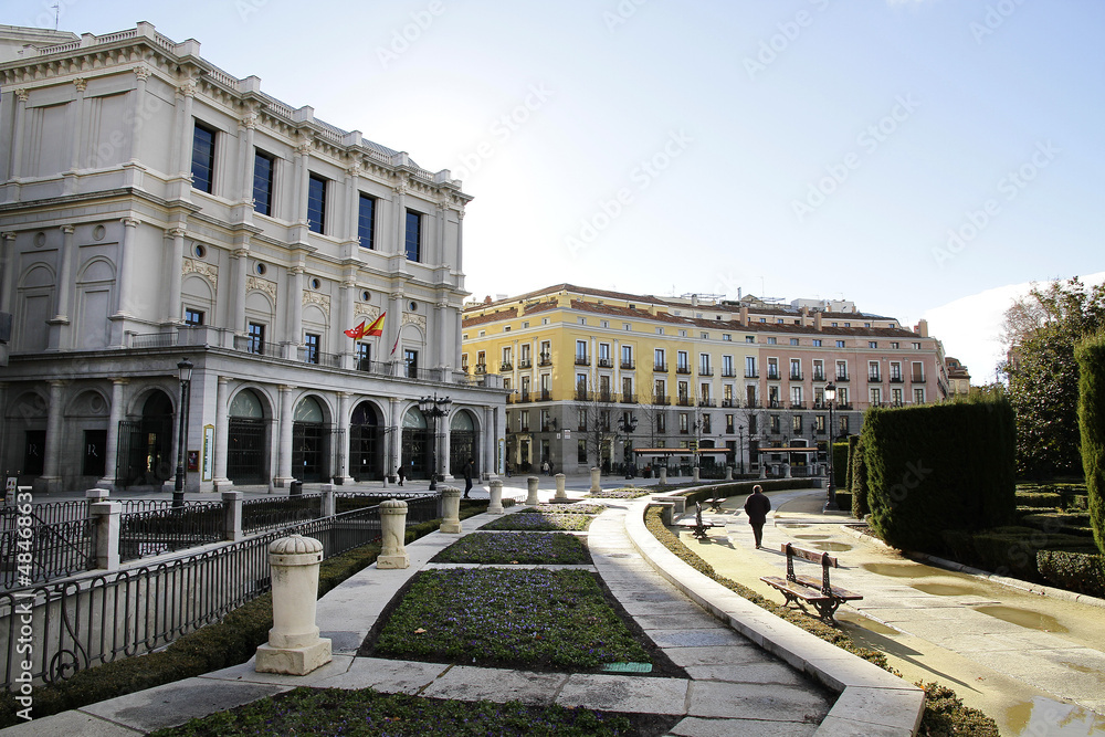 The Oriente square in Madrid