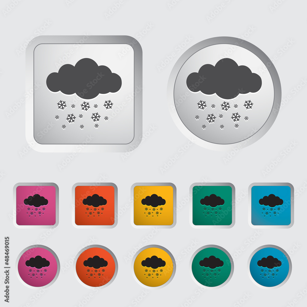 Snowfall single icon. Vector illustration. Snowfall single icon. Vector illustration.