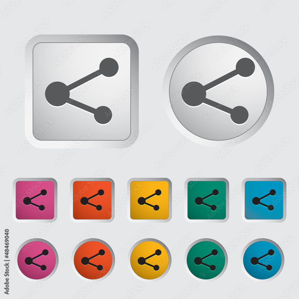 Share single icon. Vector illustration. Share single icon. Vector illustration.