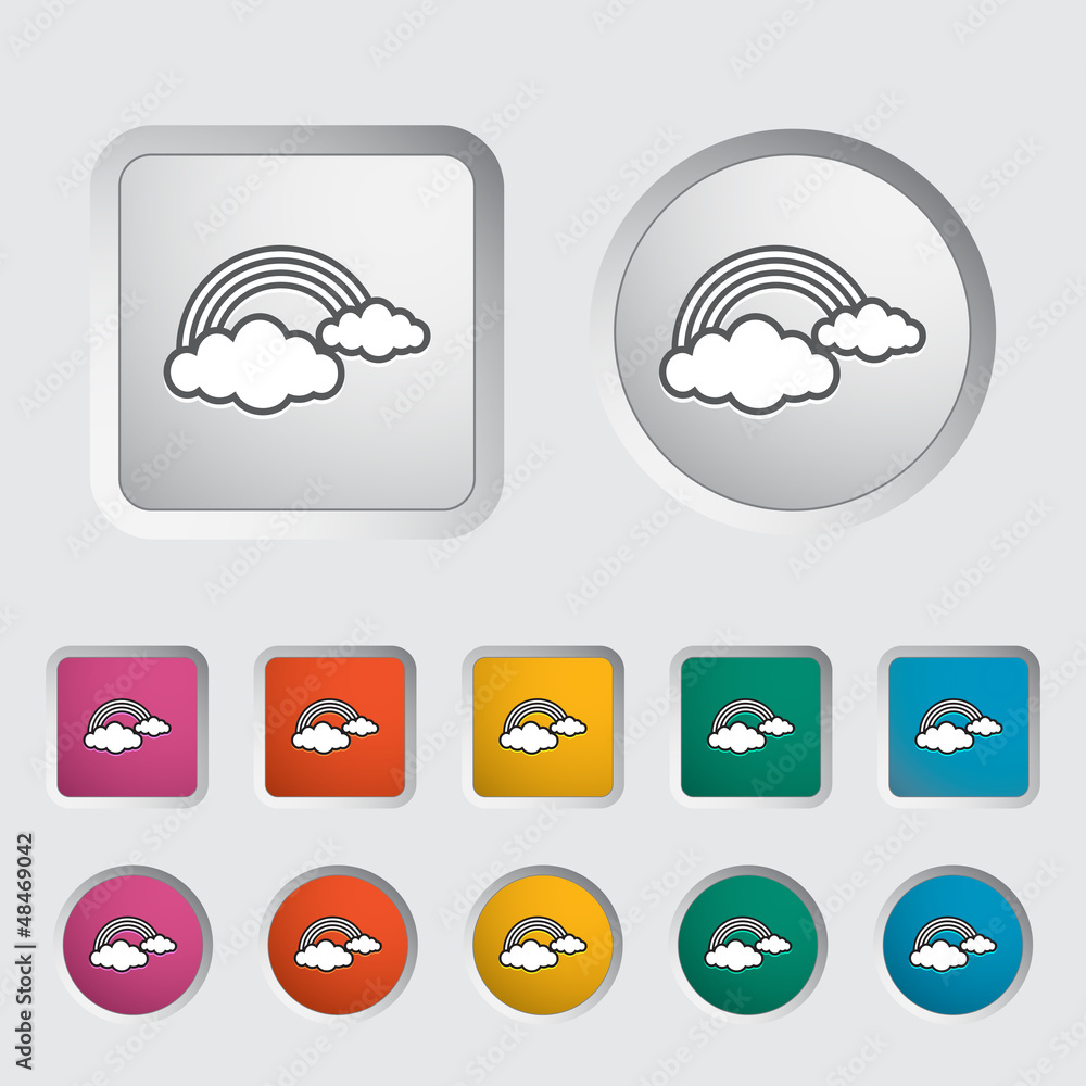 Rainbow single icon. Vector illustration. Rainbow single icon. Vector illustration.