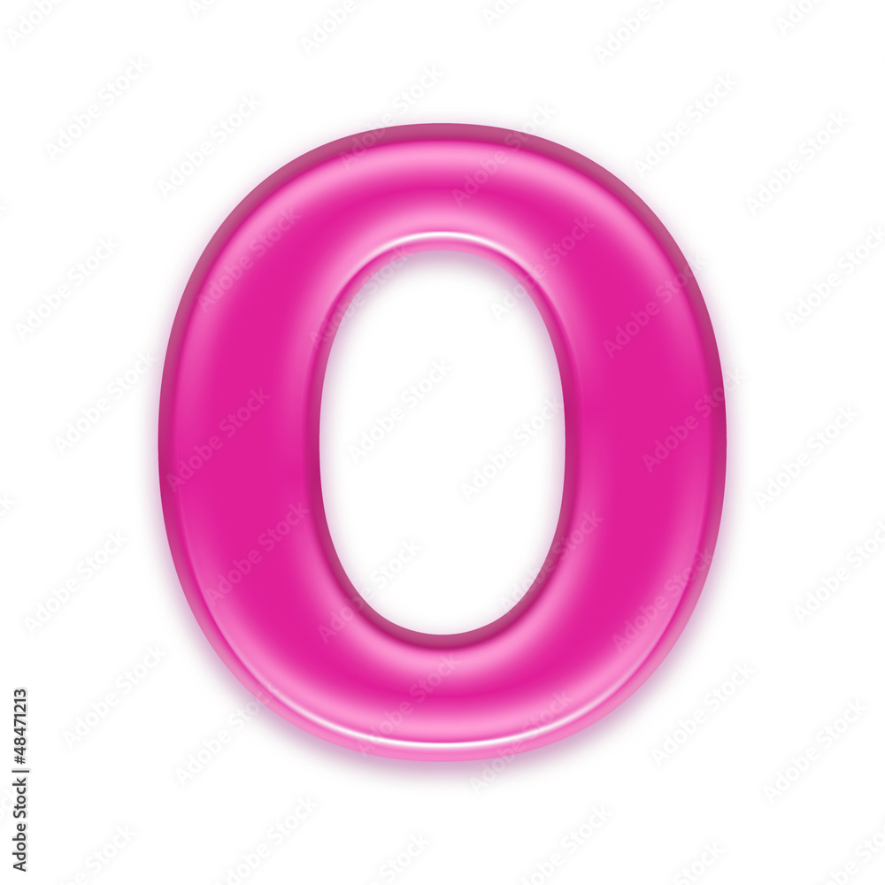 3d Upper-case letter O covered in girly texture 3d Upper-case letter O covered in girly texture