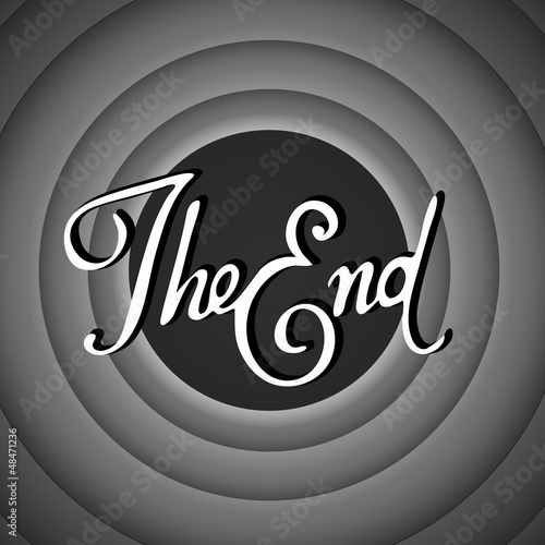 Vintage movie ending screen