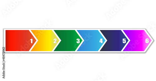 Arrow banner in six steps