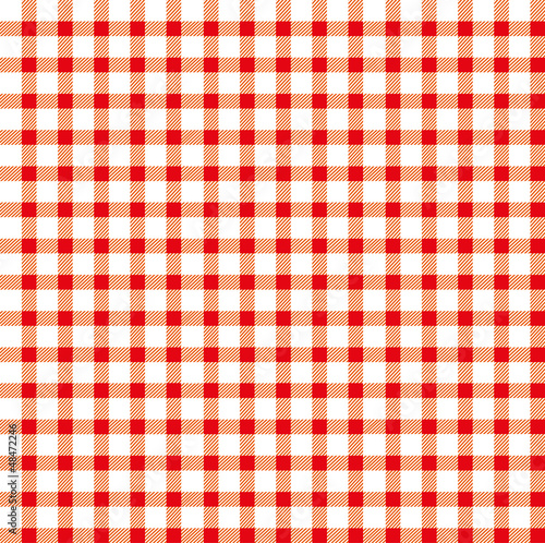 Seamless retro white-red square tablecloth