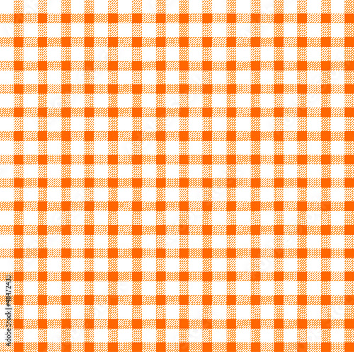 Seamless retro white-orange square tablecloth