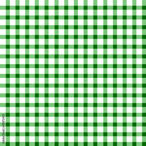 Seamless retro white-green square tablecloth