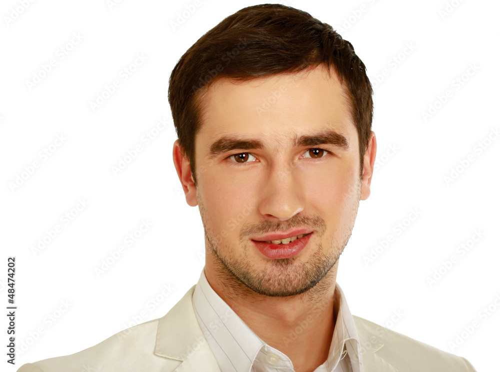 Closeup portrait of a young smiling guy Closeup portrait of a young smiling guy