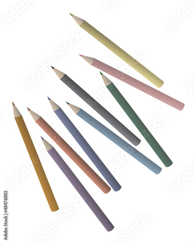 Color pencils vector