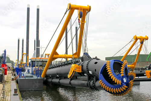 New dredge ship in the Dutch shipyard photo