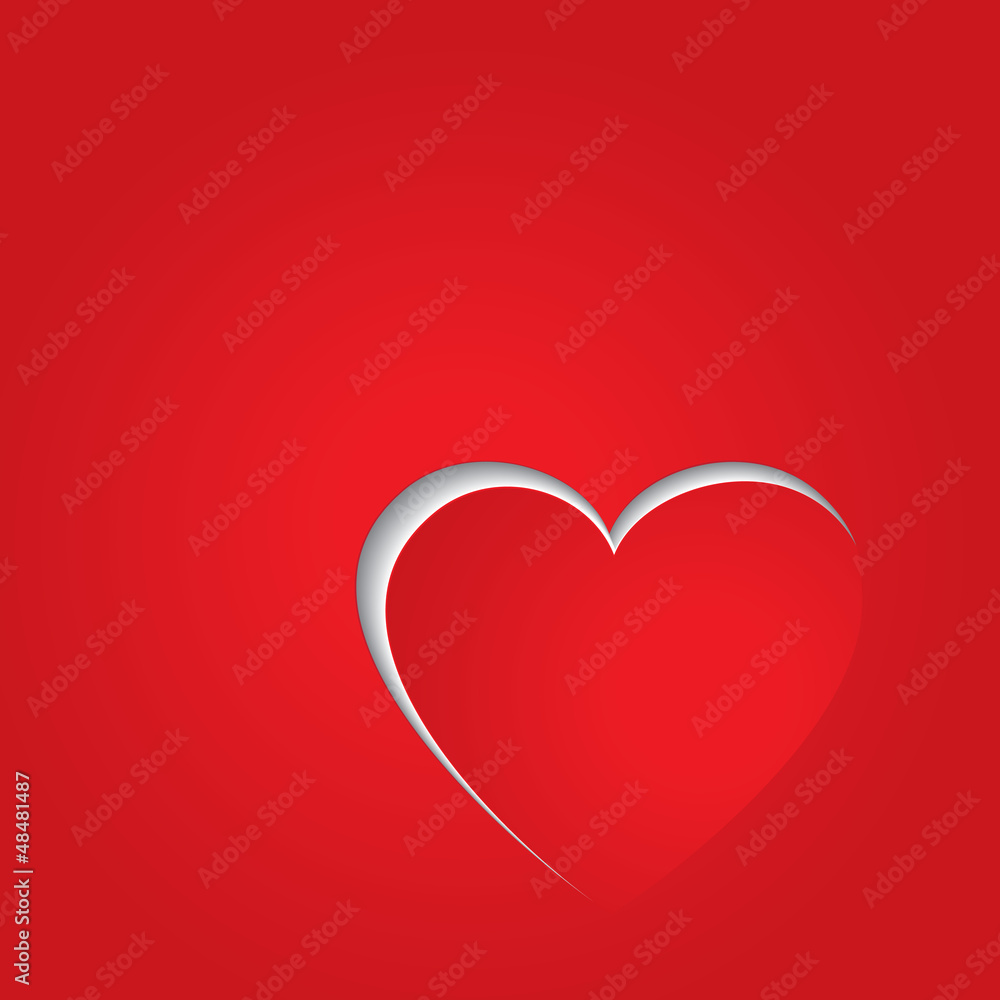 Heart from paper Valentines day card vector background Heart from paper Valentines day card vector background