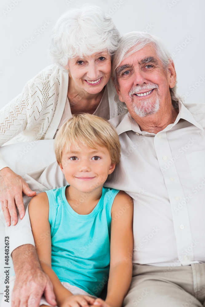 Portrait of grandparents and grandson Portrait of grandparents and grandson