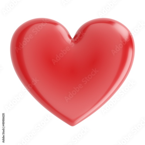 Beautiful Glossy Heart For Valentines Day Greeting Card