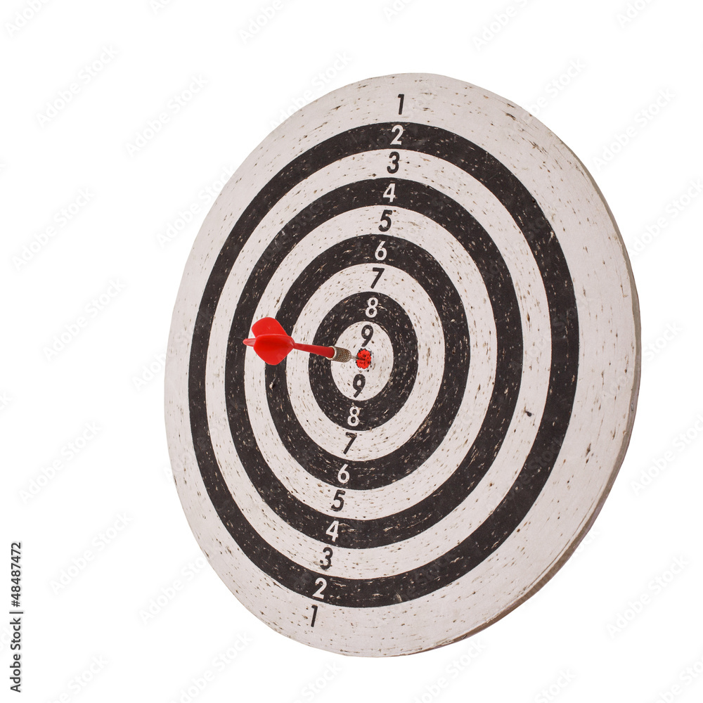 Success concept, darts hit target on dartboard Success concept, darts hit target on dartboard