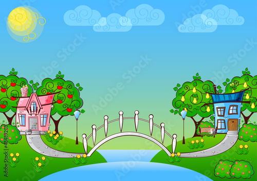 background cartoon house