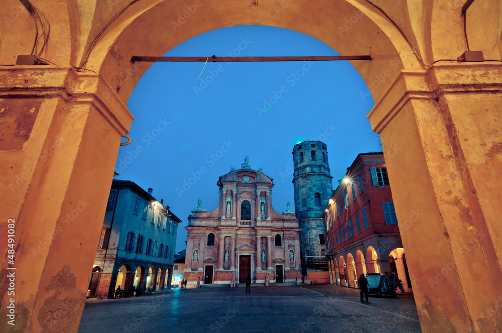 San Prospero church and square, Reggio Emilia, Italy