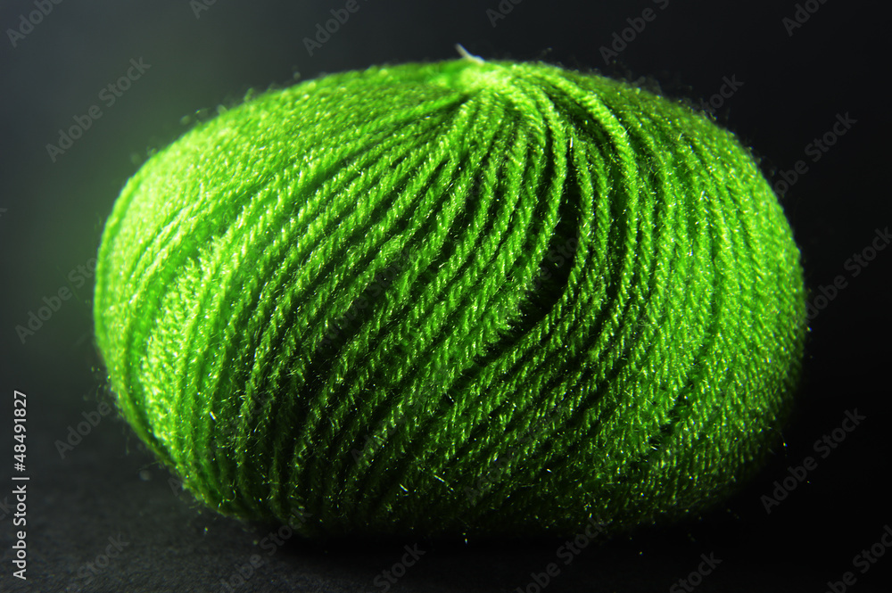Full Ball of Green Wool Full Ball of Green Wool