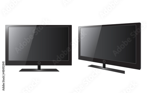 Blank realistic vector LCD/LED/Plasma TV set