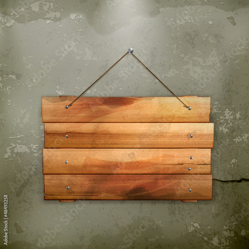 Wooden board, old-style