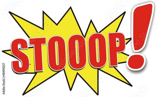 étiquette stooop