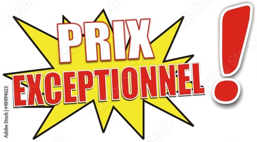 étiquette prix exceptionnel