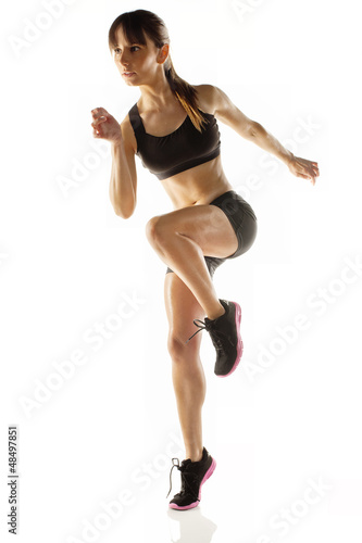 fitness woman exercising aerobic © bonninturina