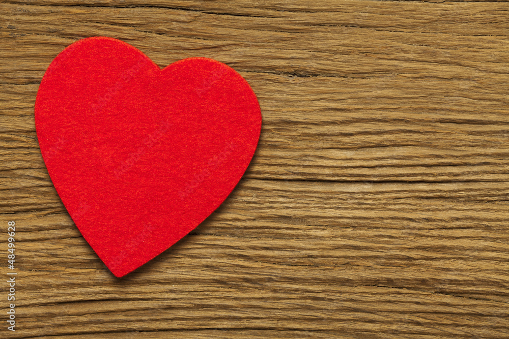 One large red heart One large red heart
