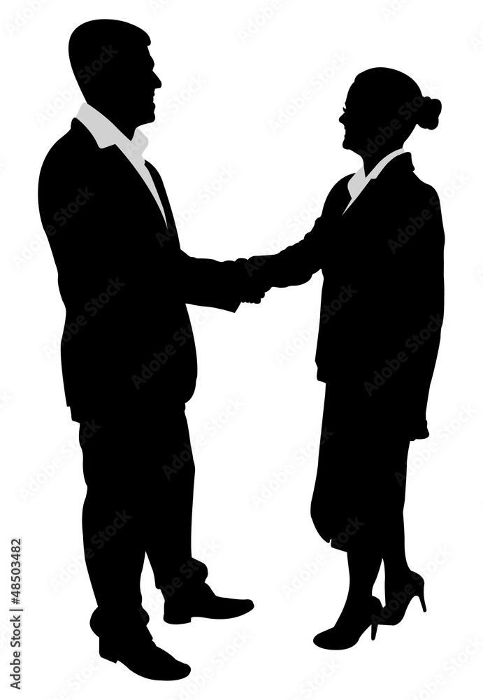 business people  handshake - vector