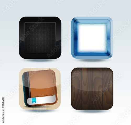 Modern colorful app icon set