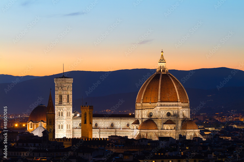 Florence Cathdral at twilight, Tuscany, Italy