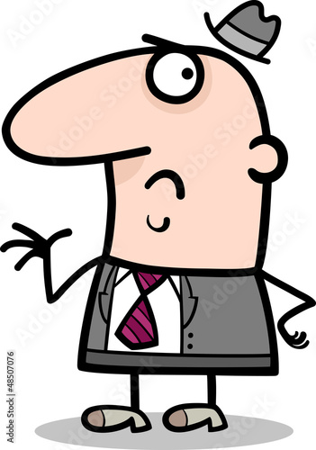 disgusted businessman cartoon illustration