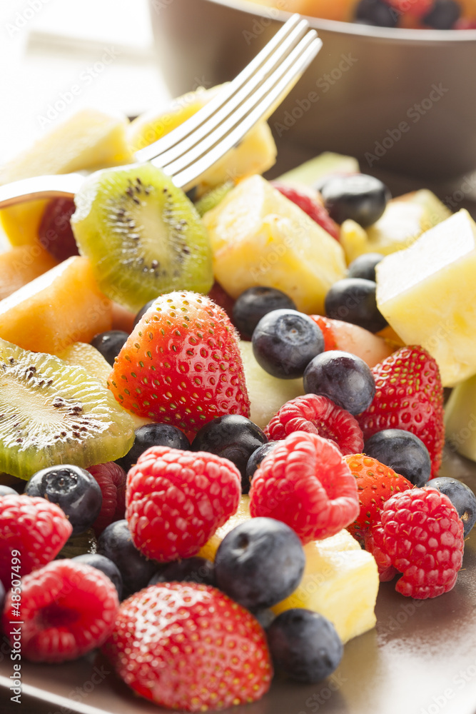 Obraz premium Fresh Organic Fruit Salad