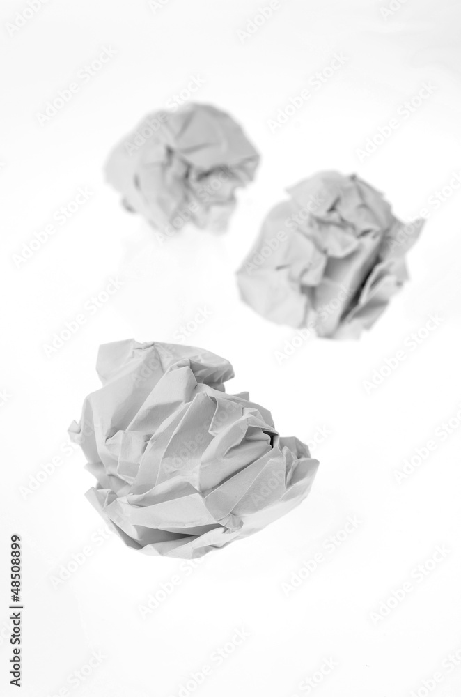 Crumpled paper ball Crumpled paper ball
