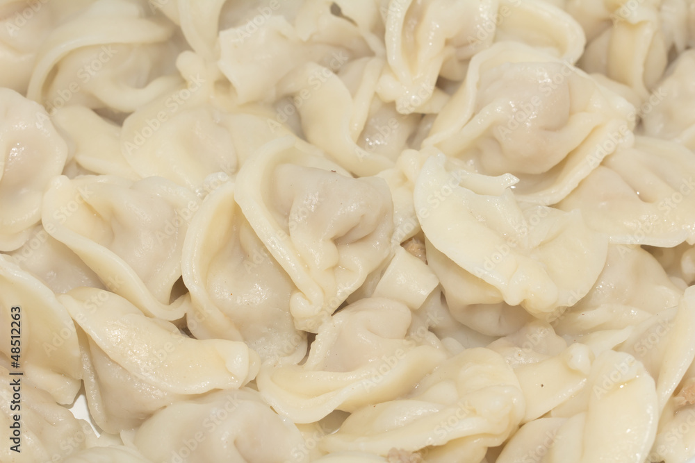 background Dumplings, Russian national dish