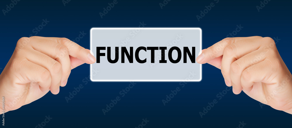 man hand touching on function button man hand touching on function button
