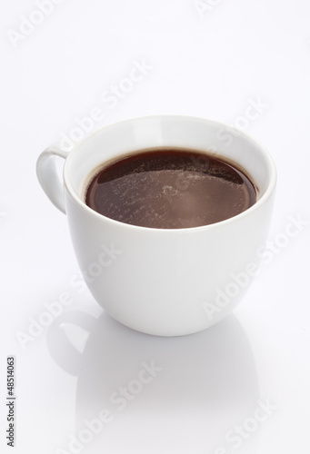 Cup of fresh strong black coffee