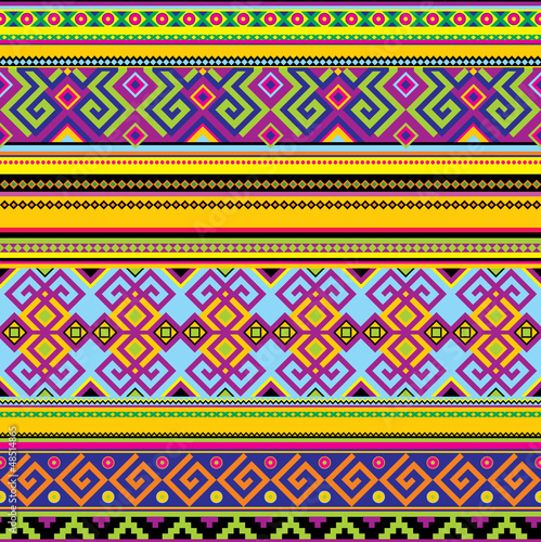 vector seamless background with a mexican pattern