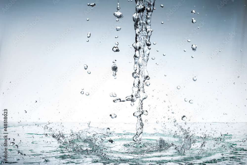 The splash splashing in the white background The splash splashing in the white background