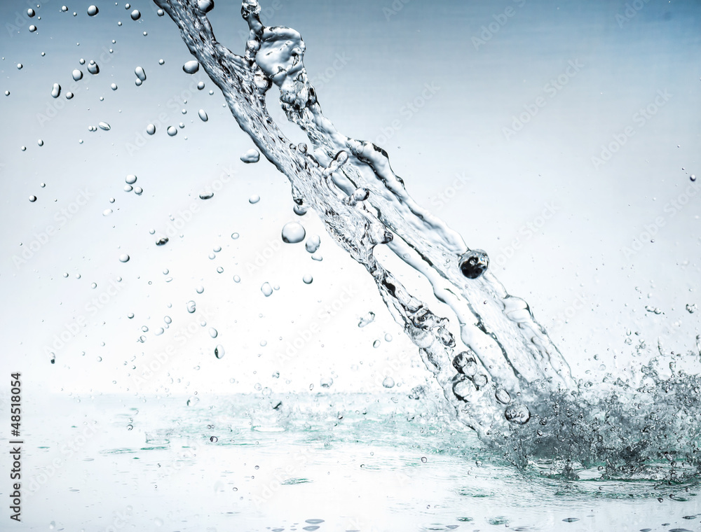 The splash splashing in the white background The splash splashing in the white background