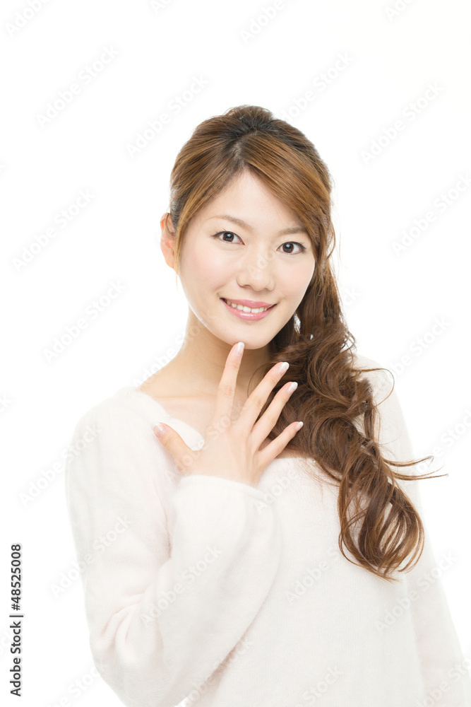 Beautiful asian woman isolated on white background Beautiful asian woman isolated on white background