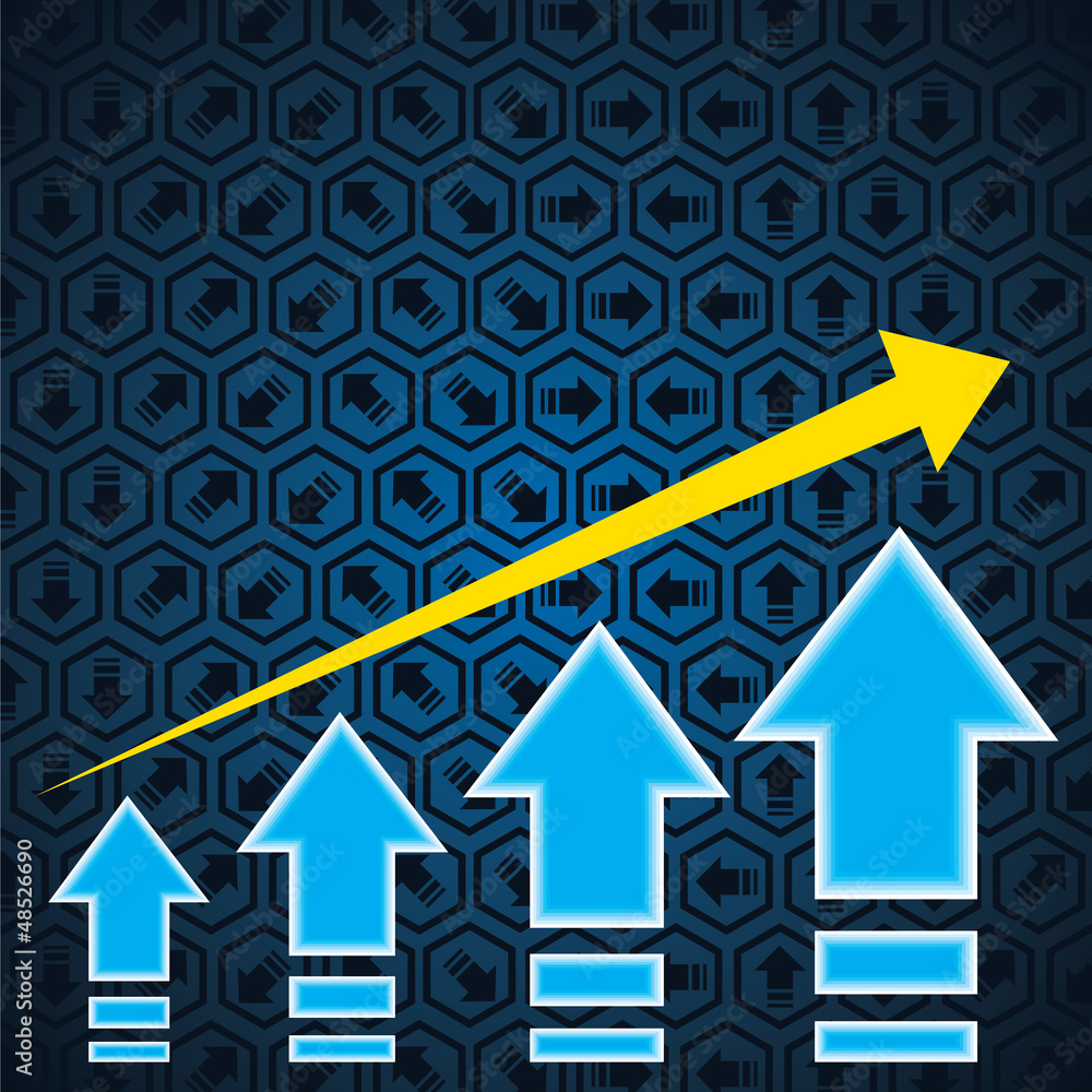 Arrow showing growth stock vector Arrow showing growth stock vector