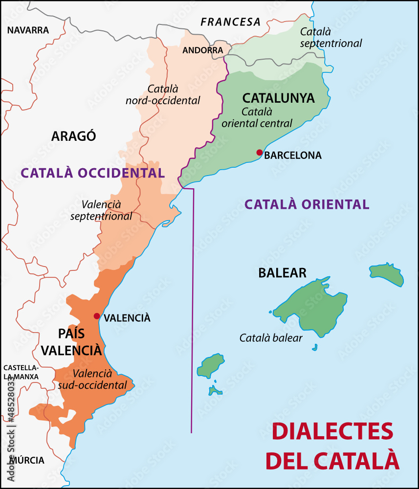 Fototapeta premium Dialectes del català