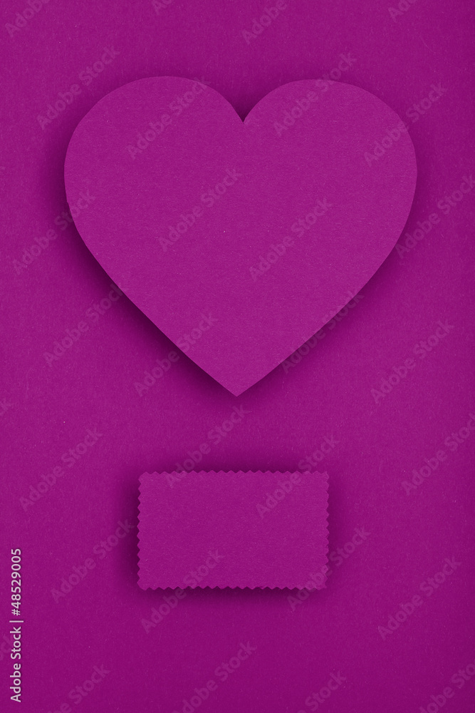 purple paper heart