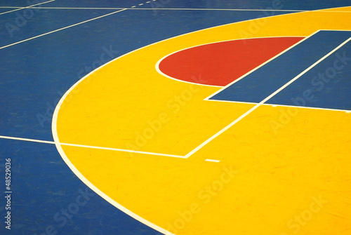 colorful basketball court