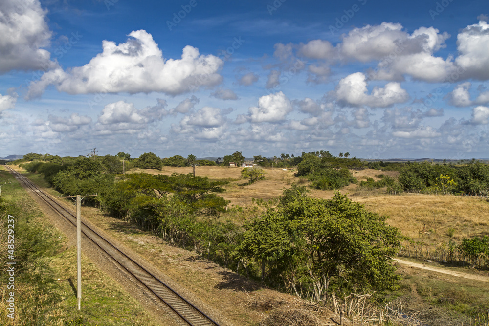 Bahnlinie auf Kuba