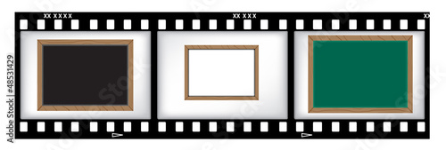 blackboard on film background