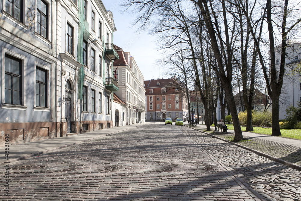 Латвия. Город Рига. Старые улицы