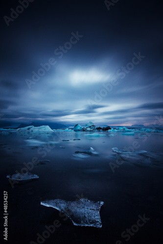 iceberg and ice at jokulsarlon lake
