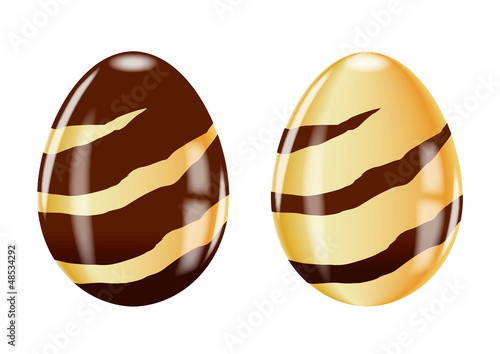 Oeuf de pâques - déchiré or et chocolat - Pâques