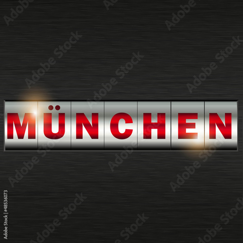 münchen, munich vector illustration metallic
